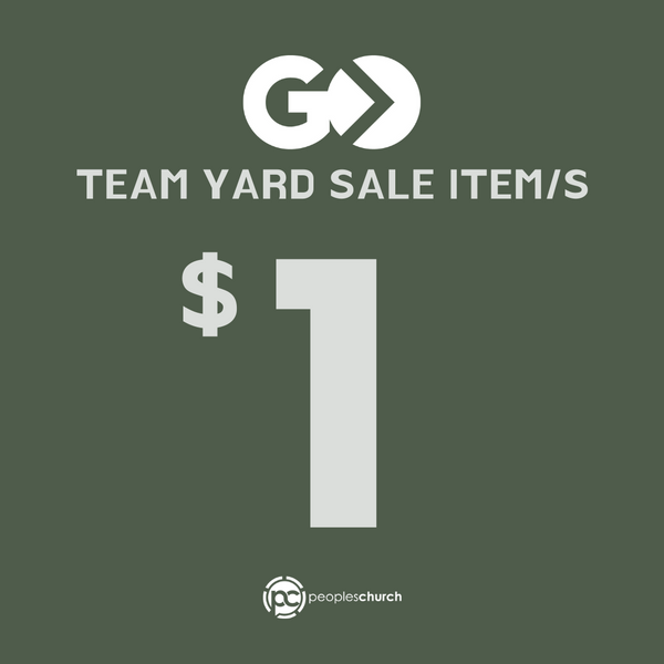 GO Team Yard Sale - $1