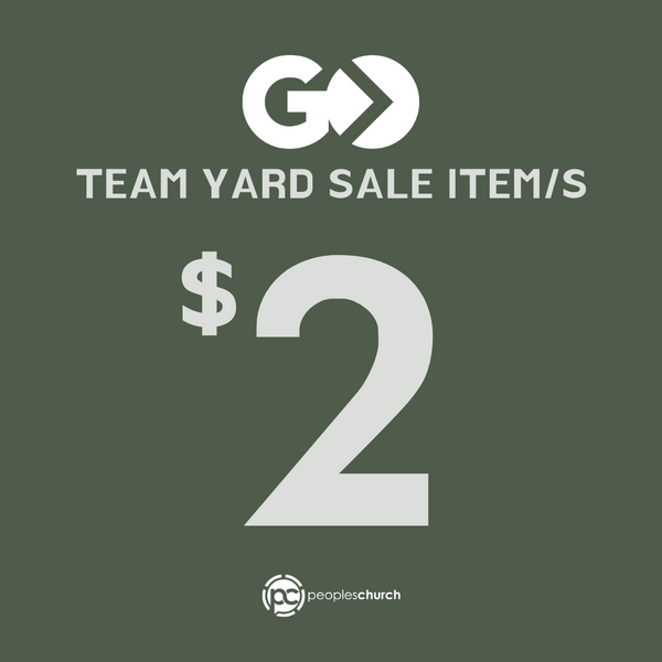 GO Team Yard Sale - $2