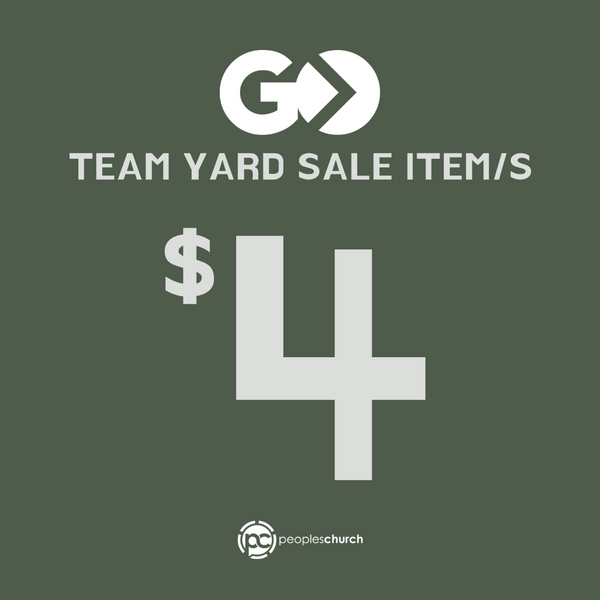 GO Team Yard Sale - $4