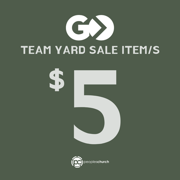 GO Team Yard Sale - $5