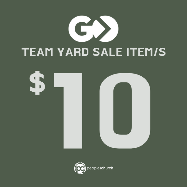 GO Team Yard Sale - $10