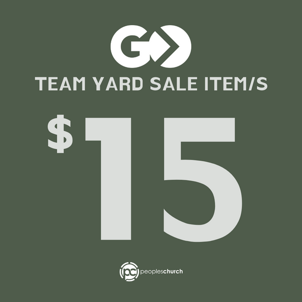 GO Team Yard Sale - $15