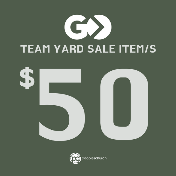 GO Team Yard Sale - $50